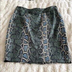 LOFT Gray and Black Mini Pencil Skirt